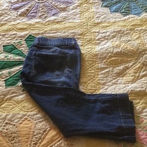 Denim maternity capris